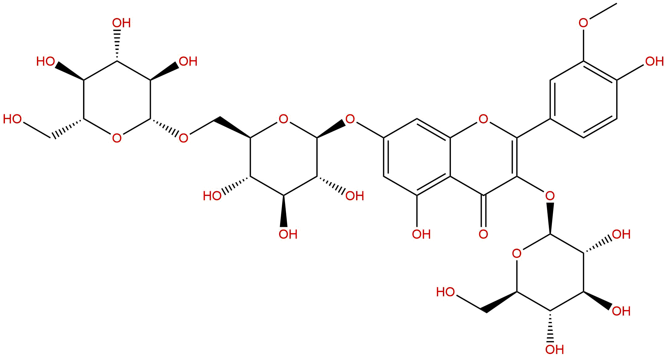 异鼠李素-3-O-β-D-葡萄糖-7-O-β-D-龙胆双糖苷