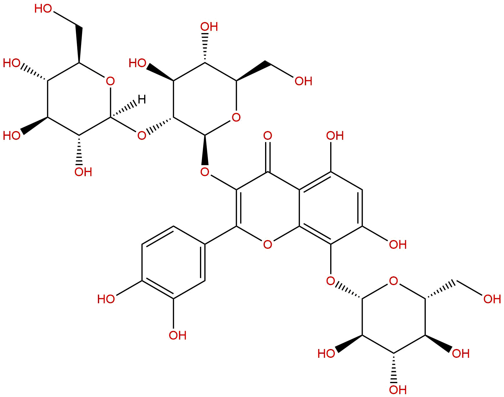 棉花皮素-3-槐二糖-8-葡萄糖苷