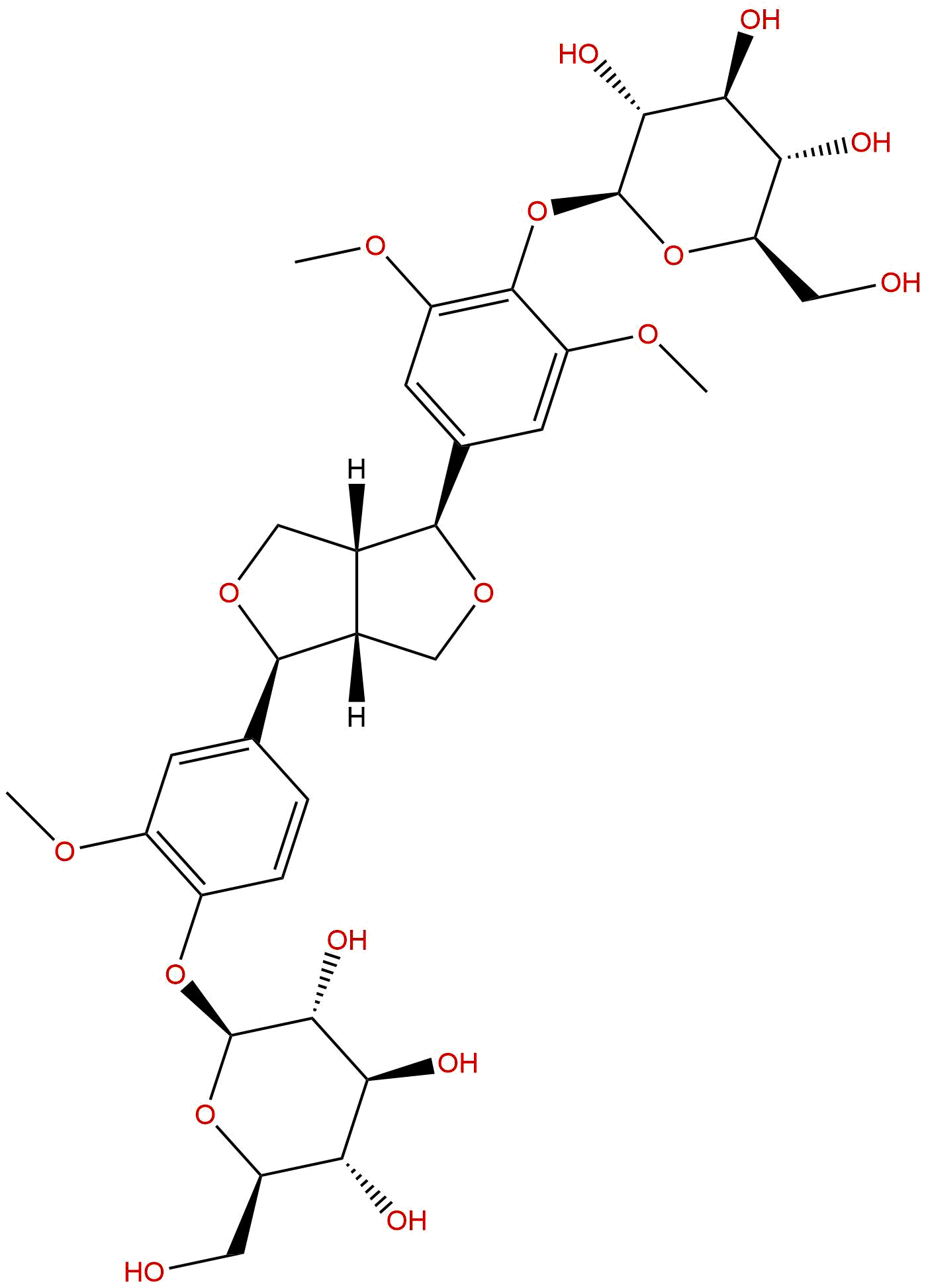 (+)-杜仲树脂酚双葡萄糖苷