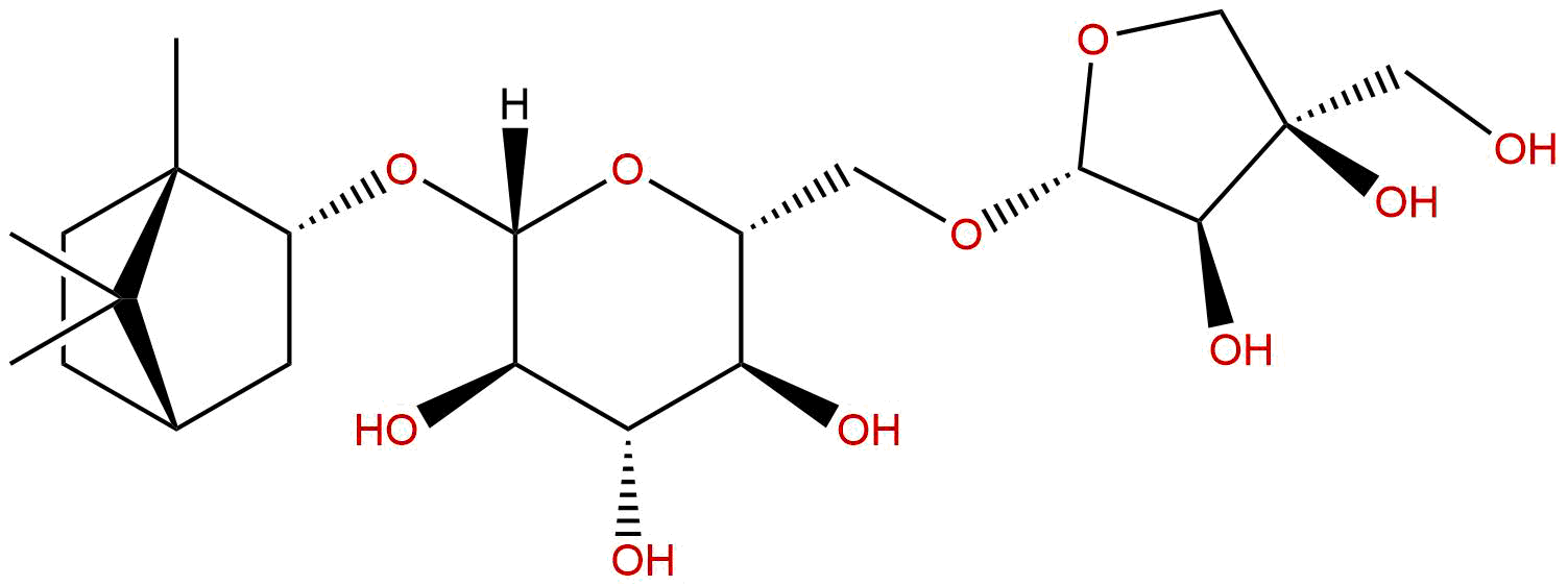 龙脑 7-O-[β-D-呋喃芹菜糖基-(1→6)]-β-D-吡喃葡萄糖苷