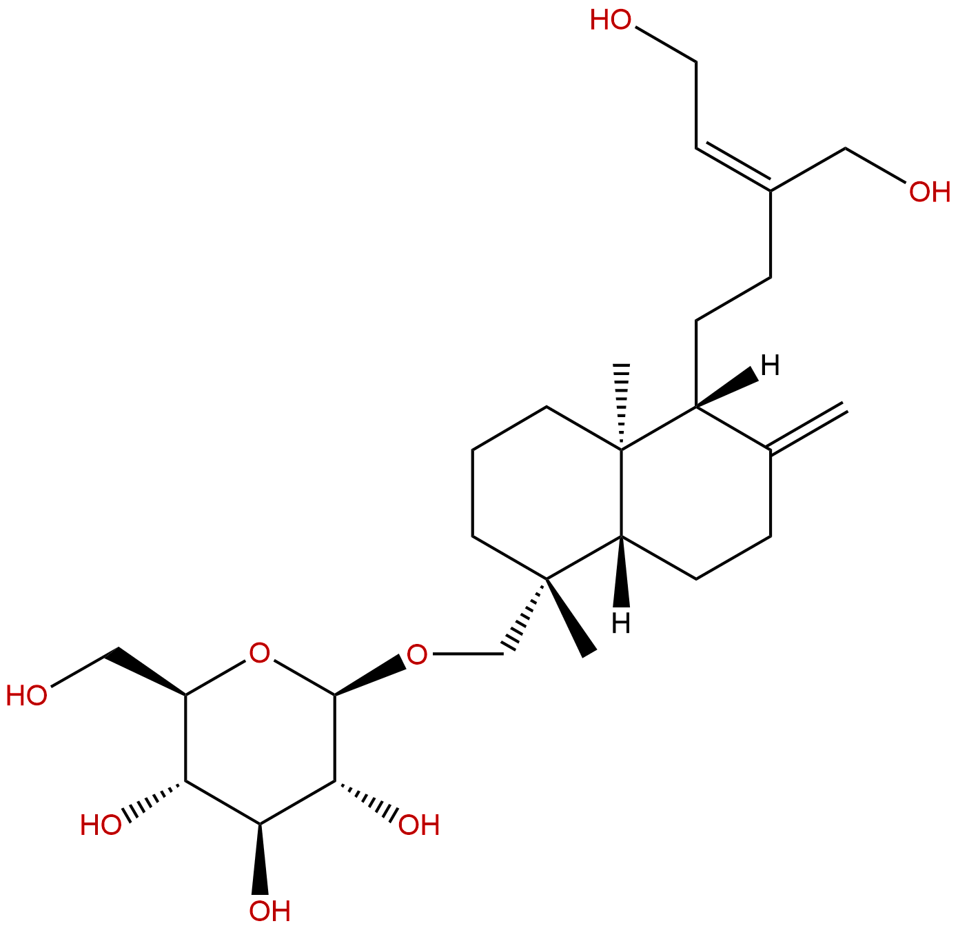 ent-Labda-8(17),13Z-diene-15,16,19-triol 19-O-glucoside