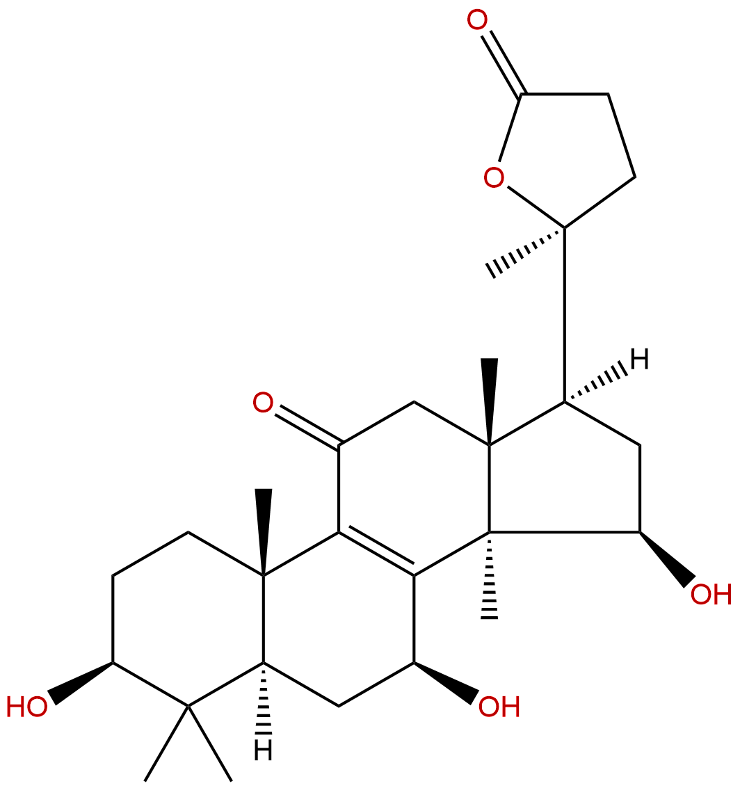 3β,7β,15β-三羟基-11-羰基-羊毛甾烷-8-烯-24→20内酯