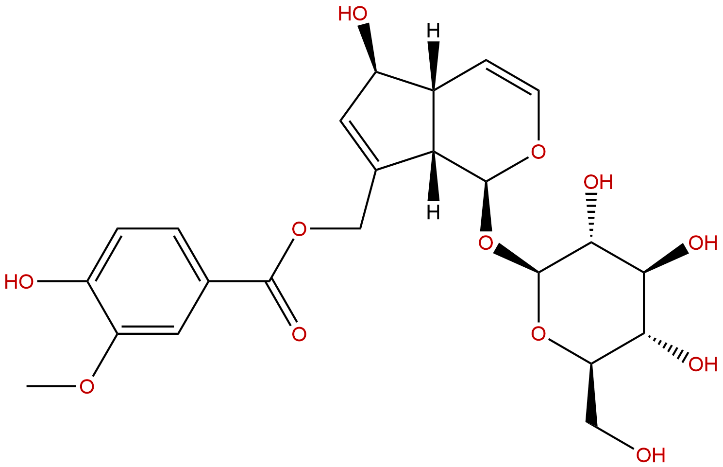 10-O-Vanilloylaucubin