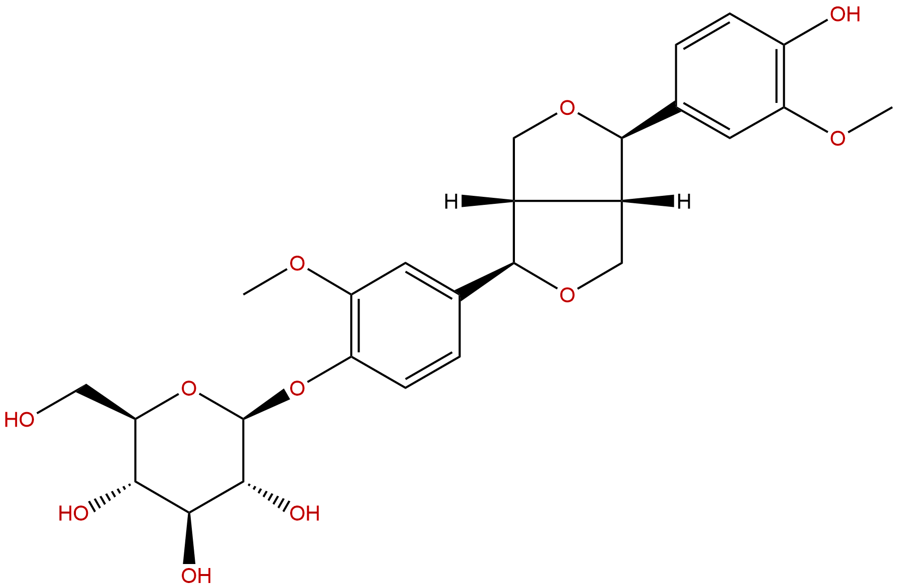(-)-Pinoresinol 4-O-glucoside