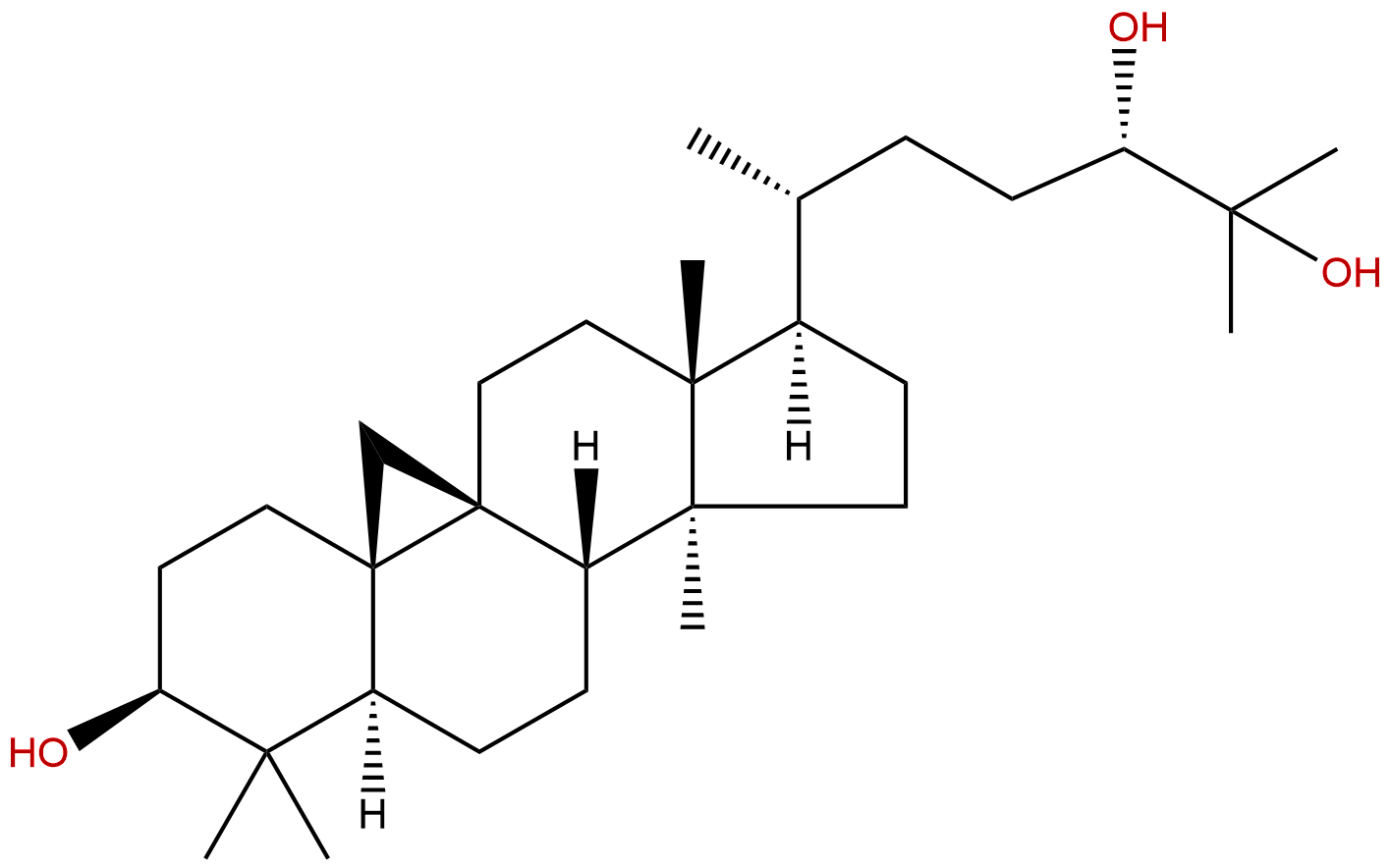 Cycloartane-3β,24,25-triol