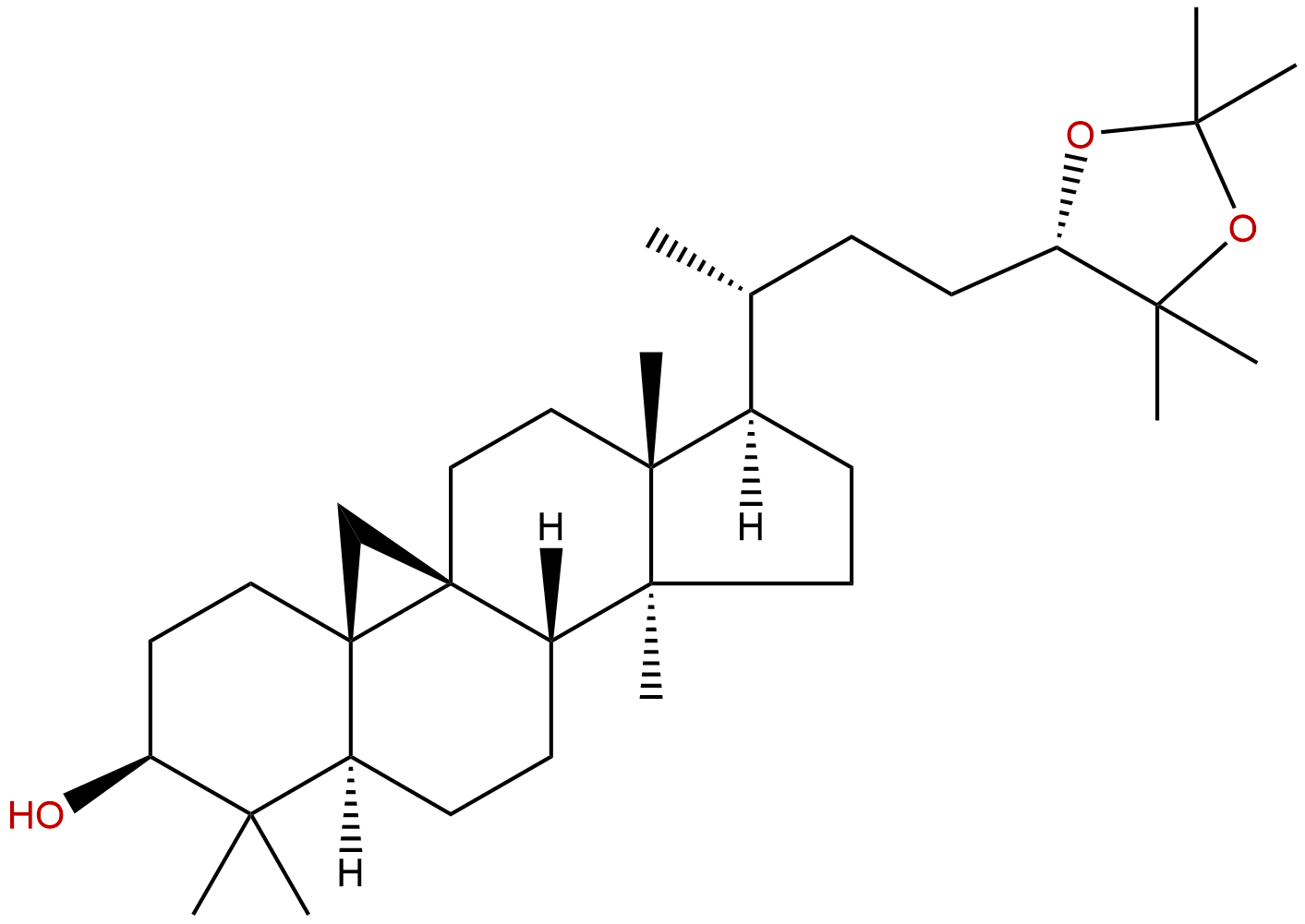 Cycloartane-3,24,25-triol 24,25-acetonide