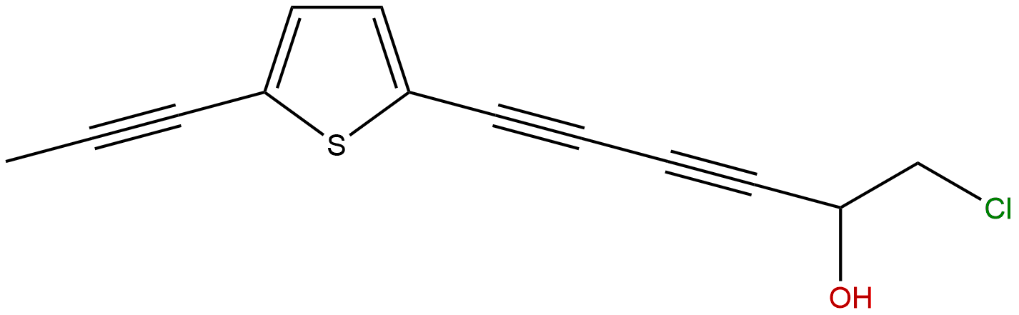 1-Chloro-6-(5-(prop-1-ynyl)thiophen-2-yl)hexa-3,5-diyn-2-ol