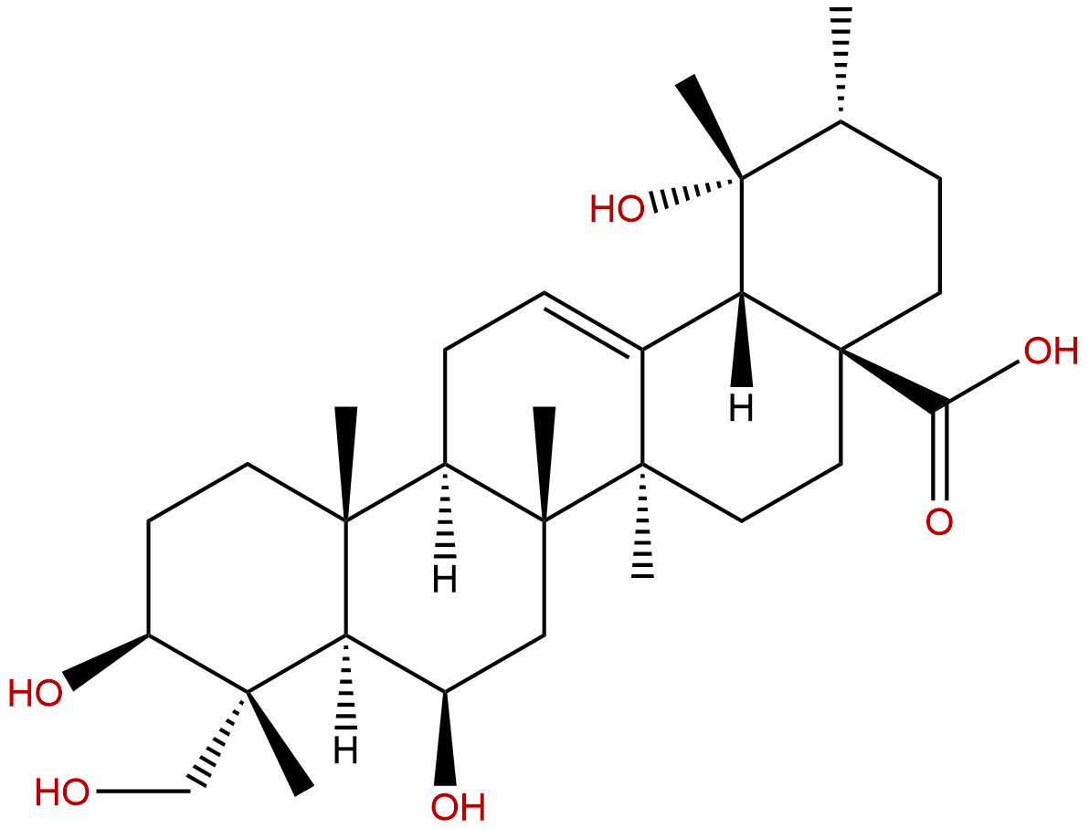 3,6,19,23-Tetrahydroxy-12-ursen-28-oic acid
