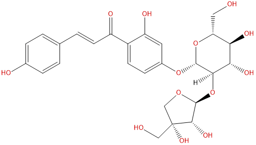 异甘草素-4'-O-芹糖(1→2）葡萄糖苷