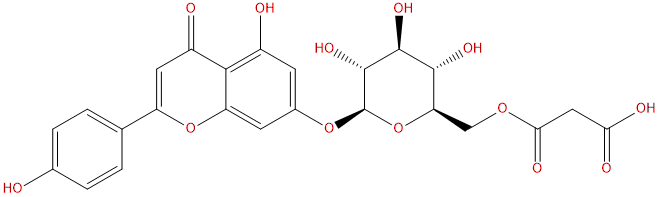 芹菜素7-O-(6''-O-丙二酸单酰)-β-D-葡萄糖苷
