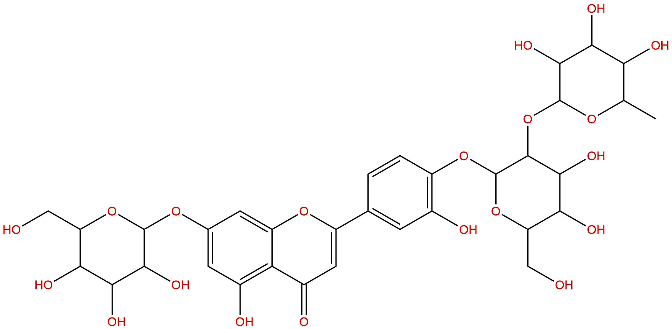 染料木素-7-O-β-D-葡萄糖苷-4’-O-[α-L-鼠李糖基-（1-2）-β-D-葡萄糖苷]