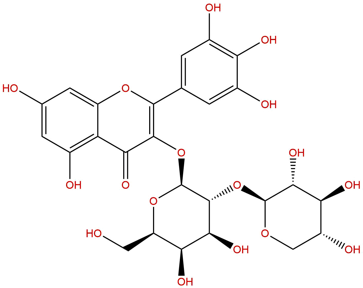 杨梅素-3-O-β-D-木糖(1-2)-β-D-半乳糖苷
