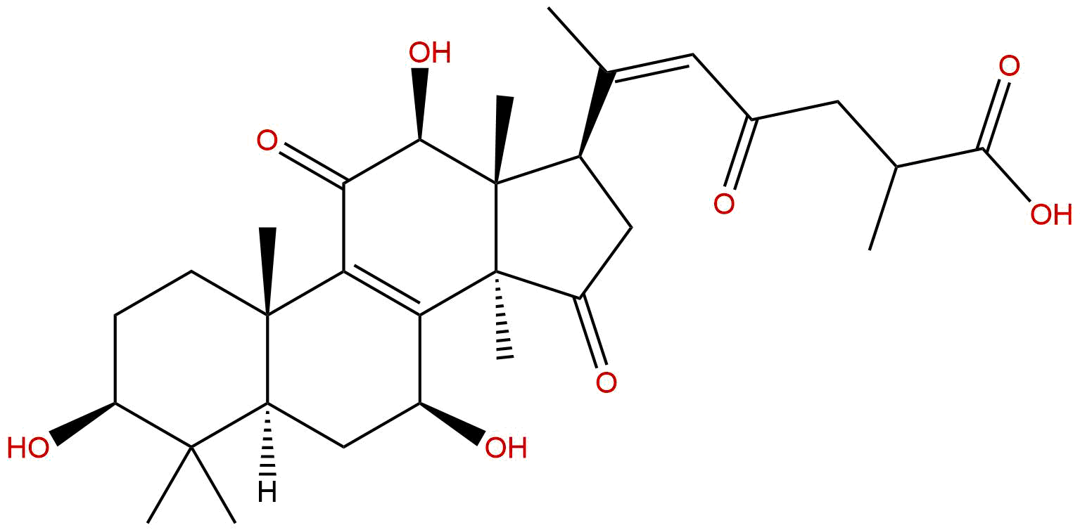3β,7β,12β-三羟基-11,15,23-三羰基-羊毛甾-8,20-二烯-26-酸