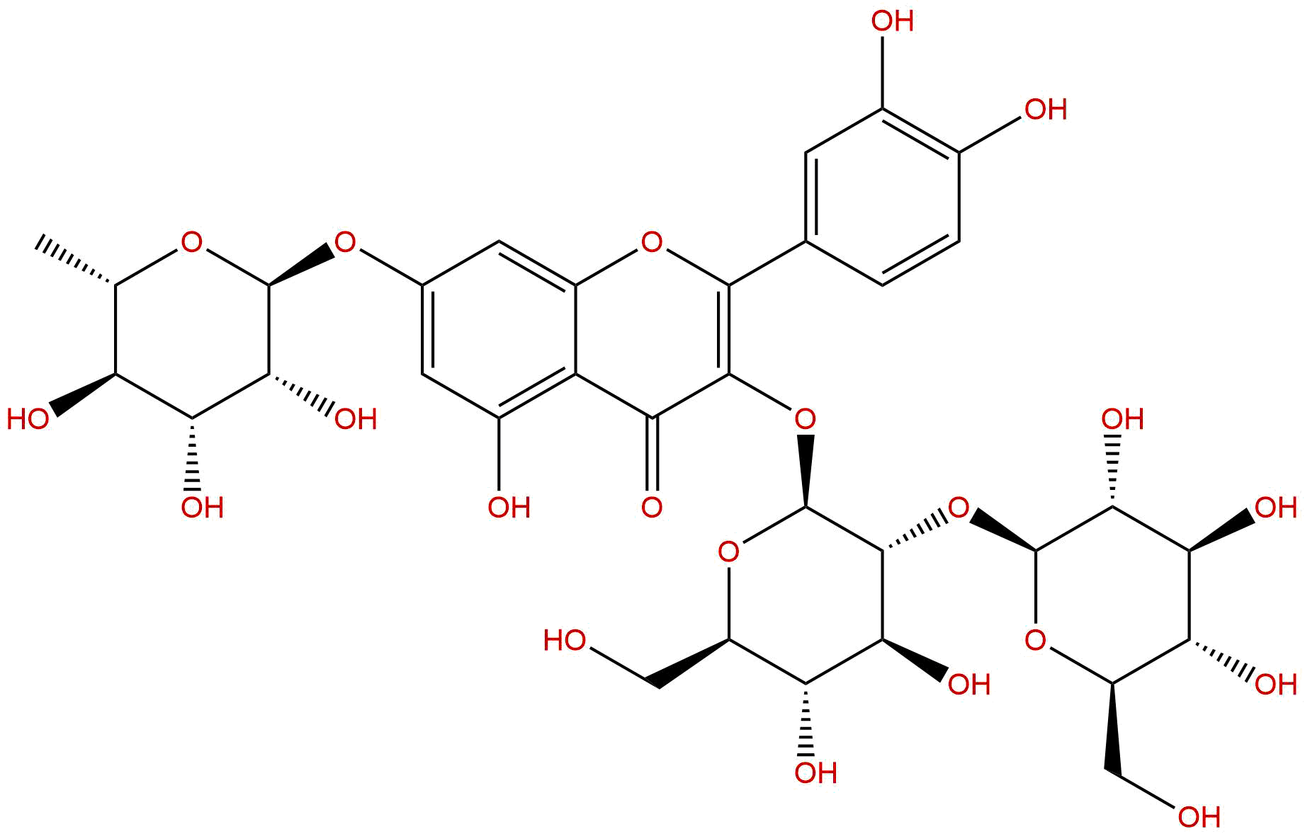 槲皮素-3-O-槐二糖-7-O-鼠李糖苷