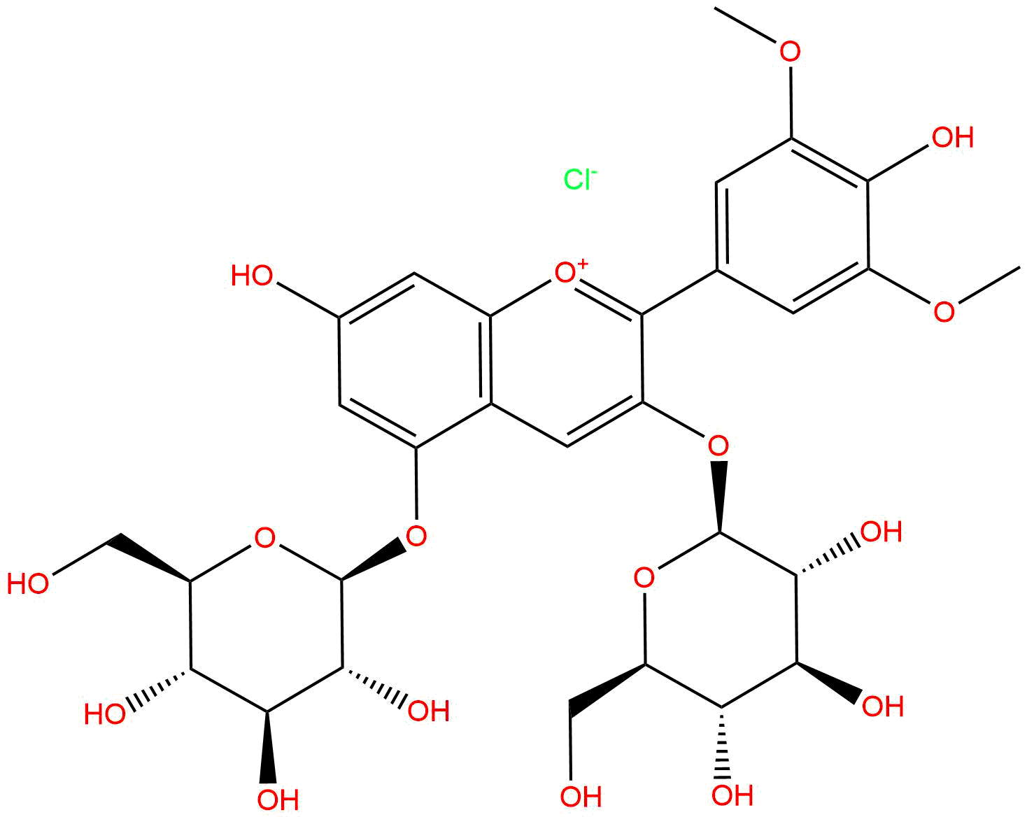 氯化锦葵色素-3,5-二糖苷
