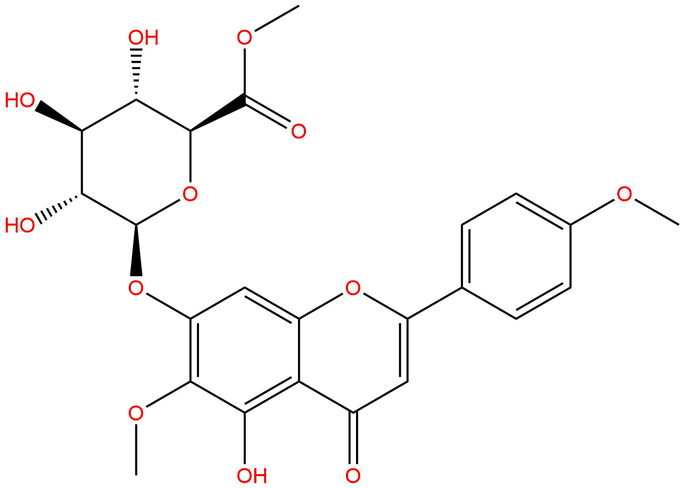 柳穿鱼黄素-7-O-葡萄糖醛酸苷甲酯