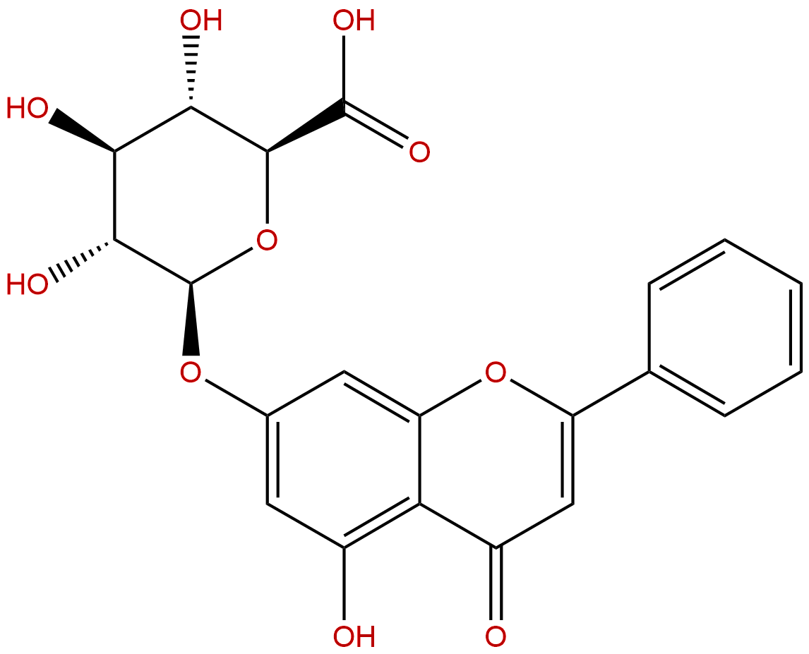白杨素-7-O-葡萄糖醛酸苷